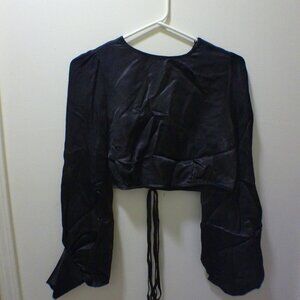 ZARA crop top blouse open back (size small)